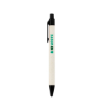 Stylo en aluminium recyclé issu de briques de lait, encre bleue couleur noir image avec logo
