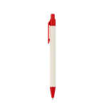 Stylo en aluminium recyclé issu de briques de lait, encre bleue couleur rouge