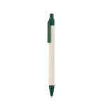 Stylo en aluminium recyclé issu de briques de lait, encre bleue couleur vert foncé première vue