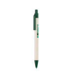 Stylo en aluminium recyclé issu de briques de lait, encre bleue couleur vert foncé image avec logo 2