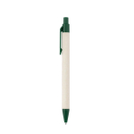Stylo en aluminium recyclé issu de briques de lait, encre bleue couleur vert foncé