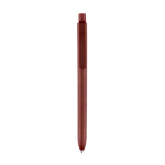Stylo fabriqué à partir de boîtes de lait en carton, encre bleue couleur bordeaux première vue
