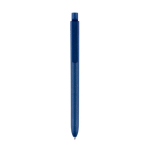 Stylo fabriqué à partir de boîtes de lait en carton, encre bleue couleur bleu première vue
