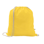 Sac à cordon en coton recyclé et polyester 150 g/m² couleur jaune