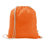 Sac à cordon en coton recyclé et polyester 150 g/m² couleur orange