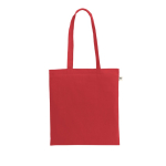 Sac de courses en coton recyclé et polyester 150 g/m² couleur rouge