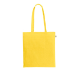 Sac de courses en coton recyclé et polyester 150 g/m² couleur jaune