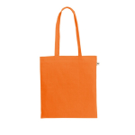 Sac de courses en coton recyclé et polyester 150 g/m² couleur orange