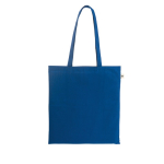 Sac de courses en coton recyclé et polyester 150 g/m² couleur bleu roi