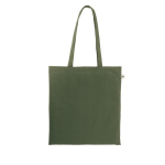 Sac de courses en coton recyclé et polyester 150 g/m² couleur vert militaire