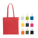 Sac de courses en coton recyclé et polyester 150 g/m² diverses couleurs