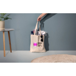 Sac de courses en coton recyclé avec longues anses 140 g/m² vue d'ambiance