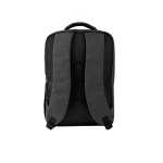 Sac à dos matelassé en polyester recyclé pour ordinateur 15,6” couleur gris foncé deuxième vue
