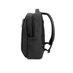 Sac à dos matelassé en polyester recyclé pour ordinateur 15,6” couleur gris foncé troisième vue