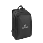 Sac à dos en polyester recyclé déperlant pour PC 17,3'' couleur noir image avec logo