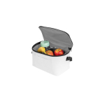 Sac isotherme en polyester recyclé avec bandoulière réglable 6L couleur blanc quatrième vue