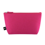 Trousse spacieuse en feutre recyclé avec fermeture éclair couleur rose première vue