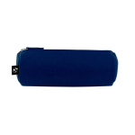 Trousse cylindrique en feutre recyclé avec fermeture éclair couleur bleu première vue