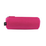 Trousse cylindrique en feutre recyclé avec fermeture éclair couleur rose première vue