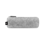 Trousse cylindrique en feutre recyclé avec fermeture éclair couleur gris clair première vue