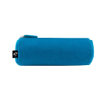 Trousse cylindrique en feutre recyclé avec fermeture éclair couleur bleu ciel première vue
