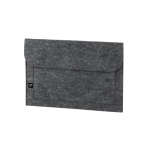 Housse en feutre recyclé avec compartiment pour ordinateur 14” couleur gris foncé