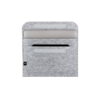 Housse en feutre recyclé avec compartiment pour ordinateur 14” couleur gris clair