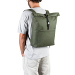 Sac à dos polyvalent avec fermeture roulante pour ordinateur 17,3” couleur vert foncé sixième vue