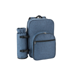 Sac à dos isotherme pique-nique en polyester recyclé avec ustensiles couleur bleu