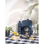 Sac à dos isotherme pique-nique en polyester recyclé avec ustensiles vue d'ambiance