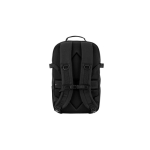 Sac à dos militaire en polyester recyclé avec sangles et insigne couleur noir deuxième vue