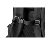 Sac à dos militaire en polyester recyclé avec sangles et insigne couleur noir cinquième vue