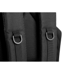 Sac à dos militaire en polyester recyclé avec sangles et insigne couleur noir sixième vue