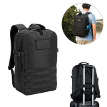 Sac à dos militaire en polyester recyclé avec sangles et insigne diverses couleurs