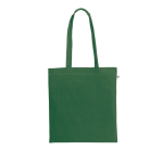 Sac de courses en coton biologique avec longues anses 140 g/m² couleur vert foncé