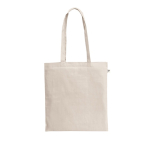 Sac naturel en coton recyclé et polyester avec anses 150 g/m² couleur naturel
