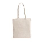 Sac naturel en coton recyclé et polyester avec anses 150 g/m² diverses couleurs