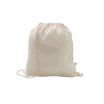 Sac à cordon en coton recyclé et polyester 150 g/m² diverses couleurs