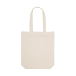 Sac de courses naturel en coton avec anses longues 220 g/m² couleur naturel première vue
