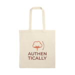 Sac polyvalent naturel en coton et polyester avec anses 140 g/m² couleur naturel image avec logo