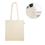Tote bag en coton bio personnalisé avec anses longues 140 g/m² diverses couleurs