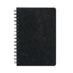 Carnet en feutre recyclé avec couverture semi-rigide A5 pages lignées couleur gris foncé première vue