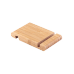 Support pour téléphone en bambou avec deux fentes de chaque côté couleur naturel première vue