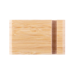Support pour téléphone en bambou avec deux fentes de chaque côté couleur naturel troisième vue
