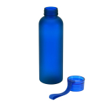 Bouteille en RPET avec finition mate et bouchon antifuite 600ml couleur bleu