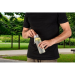 Bouteille en RPET avec finition mate et bouchon antifuite 600ml couleur transparent troisième vue