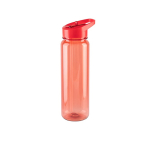 Bouteille de sport en RPET avec finition translucide brillante 750ml couleur rouge