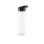 Bouteille de sport en RPET avec finition translucide brillante 750ml couleur transparent