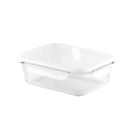 Boîte hermétique en verre borosilicate capacité 1L couleur blanc
