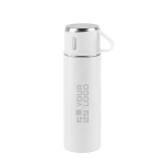 Bouteille en acier inoxydable à double paroi avec finition mate 490ml avec zone d'impression
